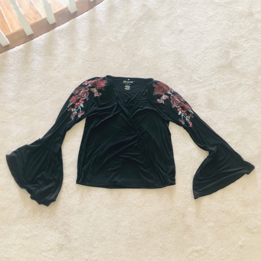 American Eagle Bell Sleeve Top